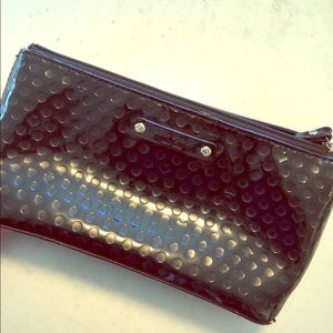 Kate Spade polka dot patent leather cosmetic case